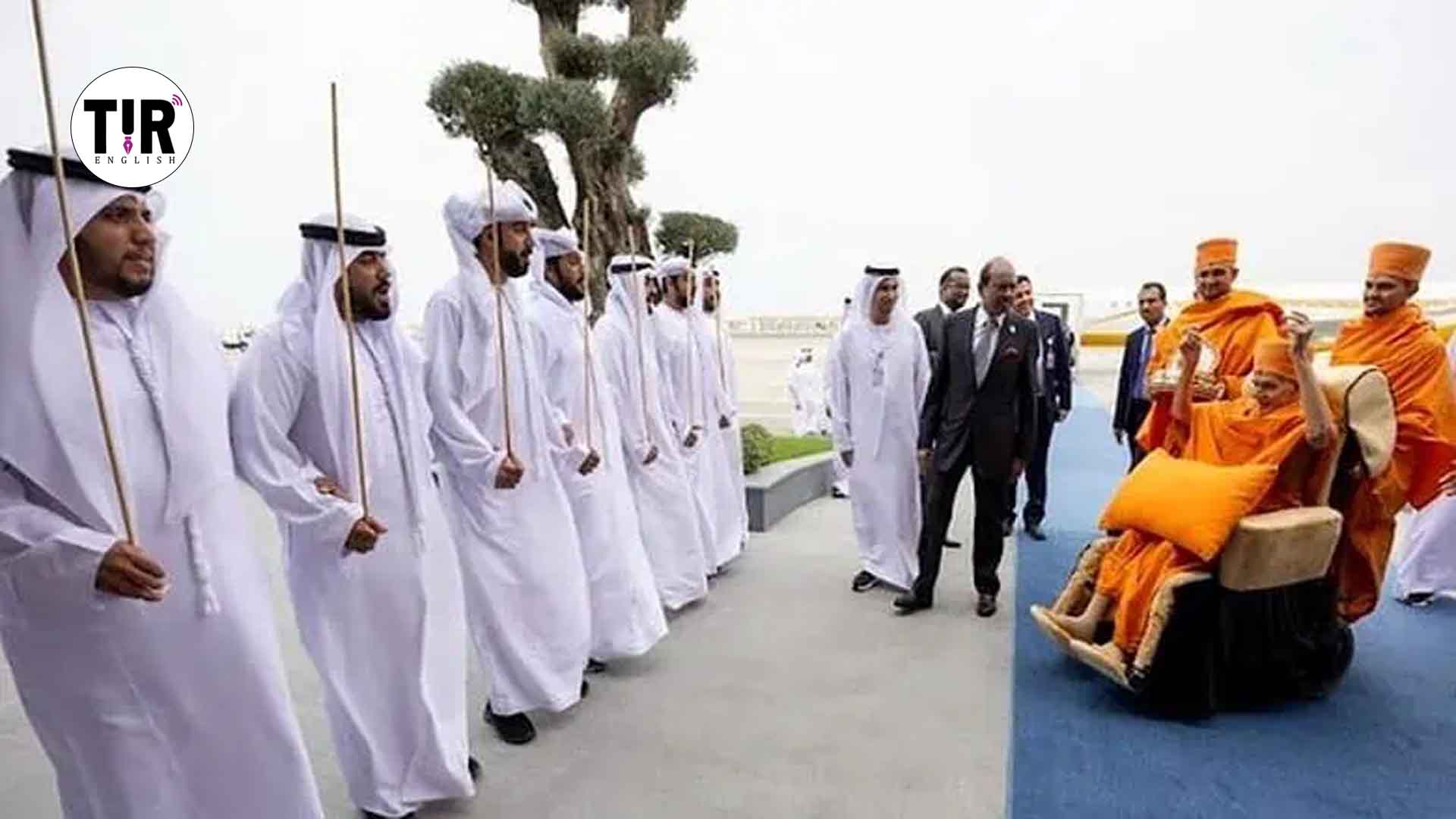 BAPS temple inauguration: Mahant Swami Maharaj arrives in Abu Dhabi