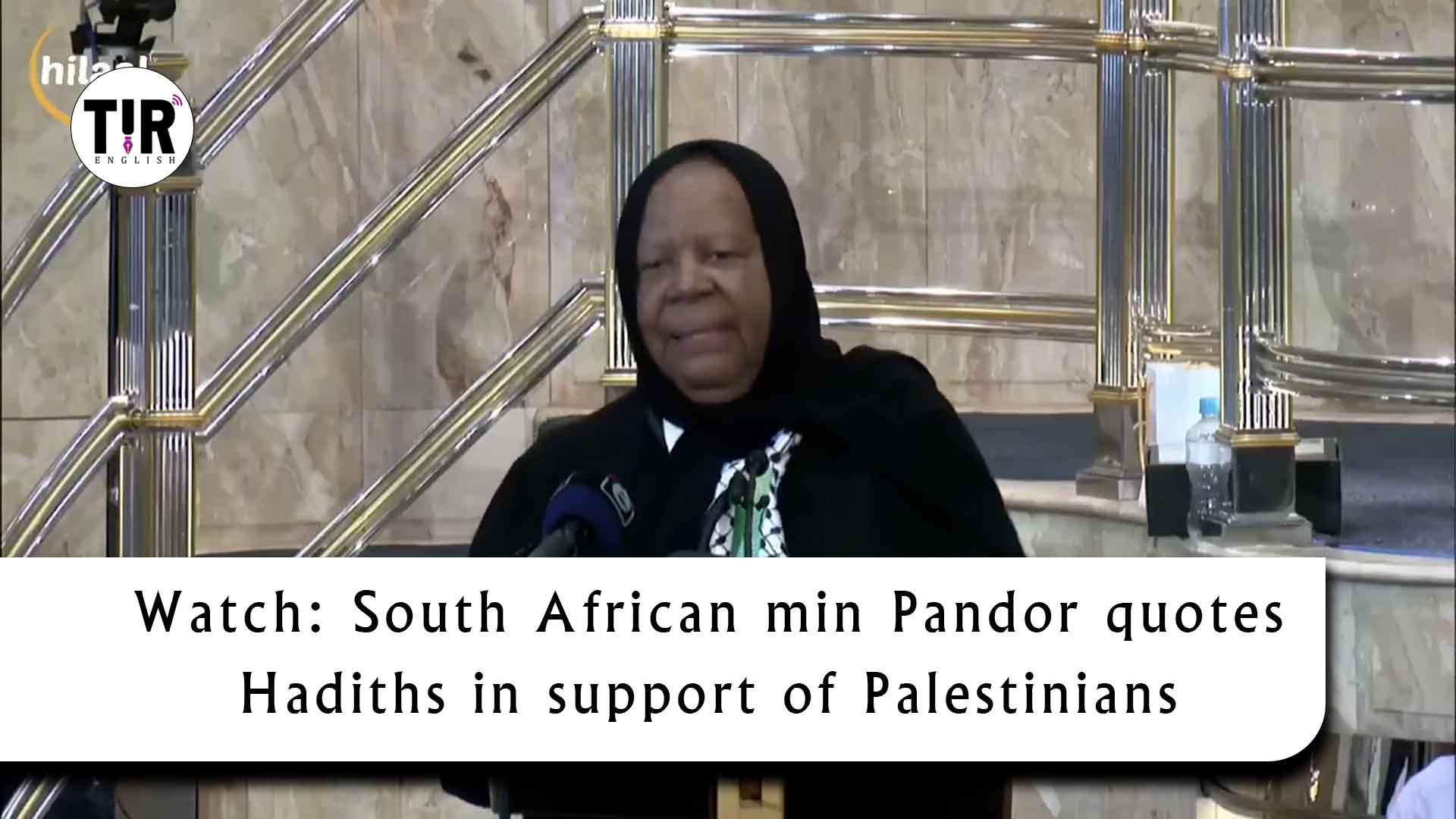 Watch: South African min Pandor quotes Hadiths in support of Palestinians