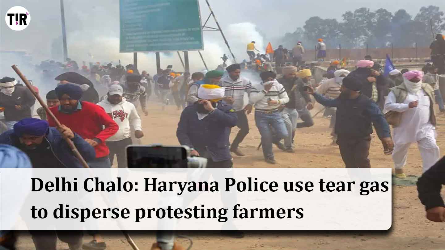 Delhi Chalo: Haryana Police use tear gas to disperse protesting farmers