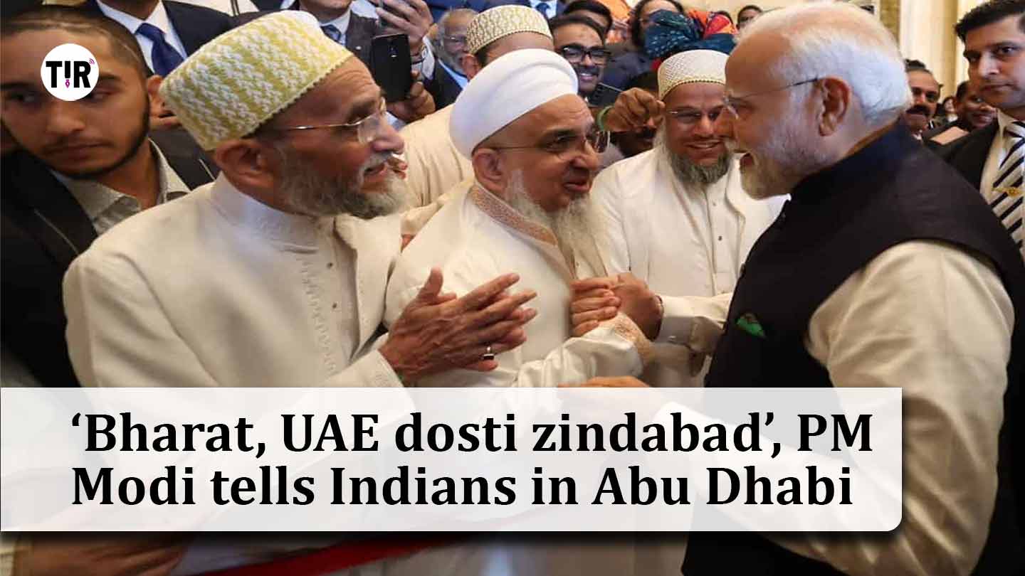 ‘Bharat, UAE dosti zindabad’, PM Modi tells Indians in Abu Dhabi